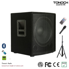 12 polegadas subwoofer madeira palco com sistema PA